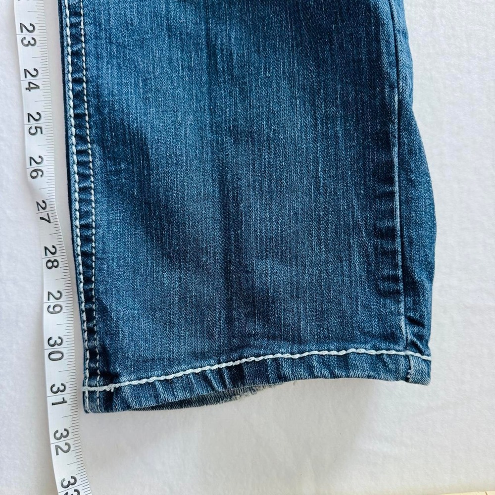 Hydraulic Bailey Dark Wash Bootcut Jeans Rhinestone Flap Pocket Y2K Western 14 - Picture 6 of 7